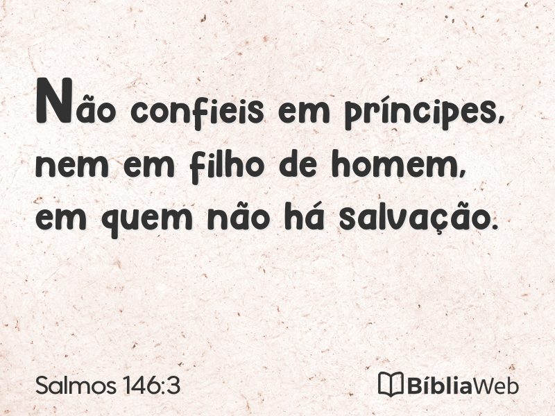 Salmos 146:3 em imagem para compartilhar