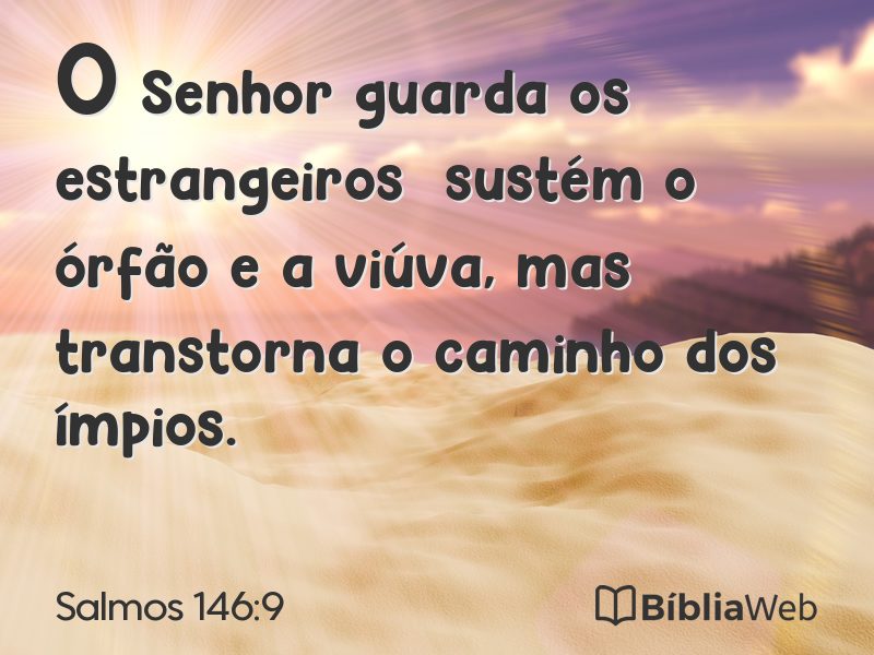Salmos 146:9 em imagem para compartilhar