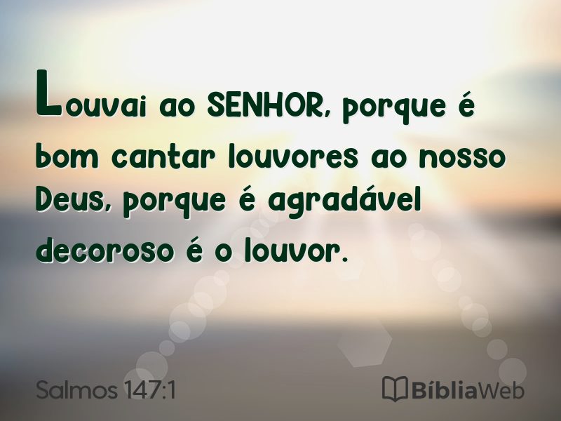 Salmos 147:1 em imagem para compartilhar