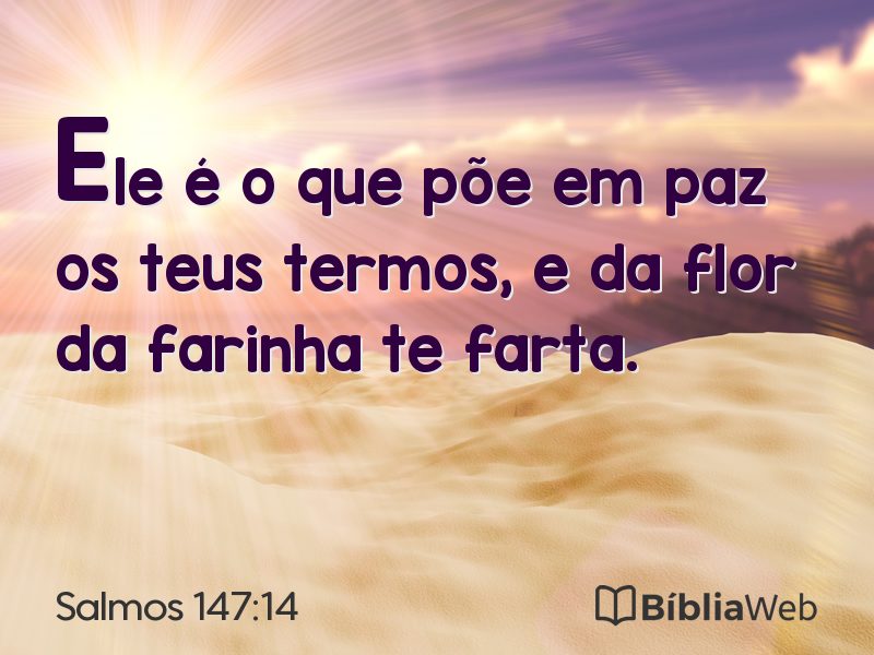 Salmos 147:14 em imagem para compartilhar