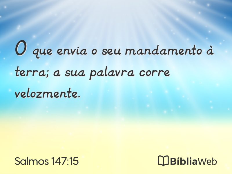 Salmos 147:15 em imagem para compartilhar