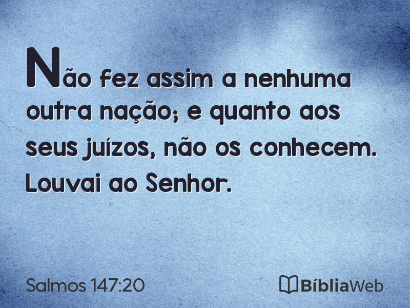 Salmos 147:20 em imagem para compartilhar