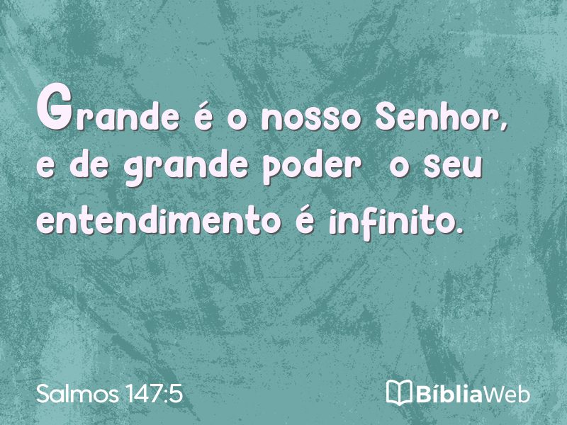 Salmos 147:5 em imagem para compartilhar