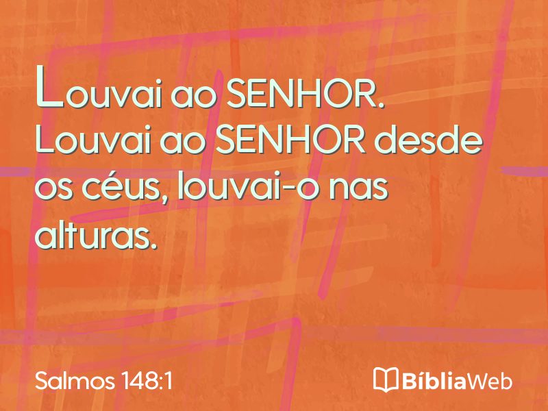 Salmos 148:1 em imagem para compartilhar