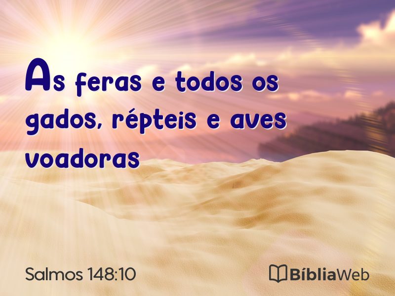 Salmos 148:10 em imagem para compartilhar