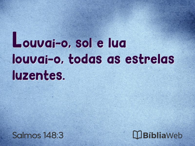 Salmos 148:3 em imagem para compartilhar