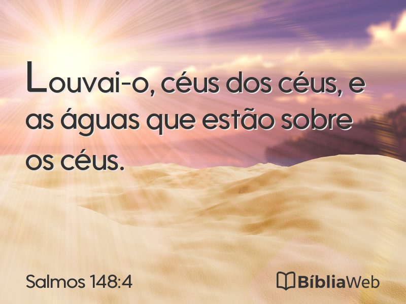 Salmos 148:4 em imagem para compartilhar