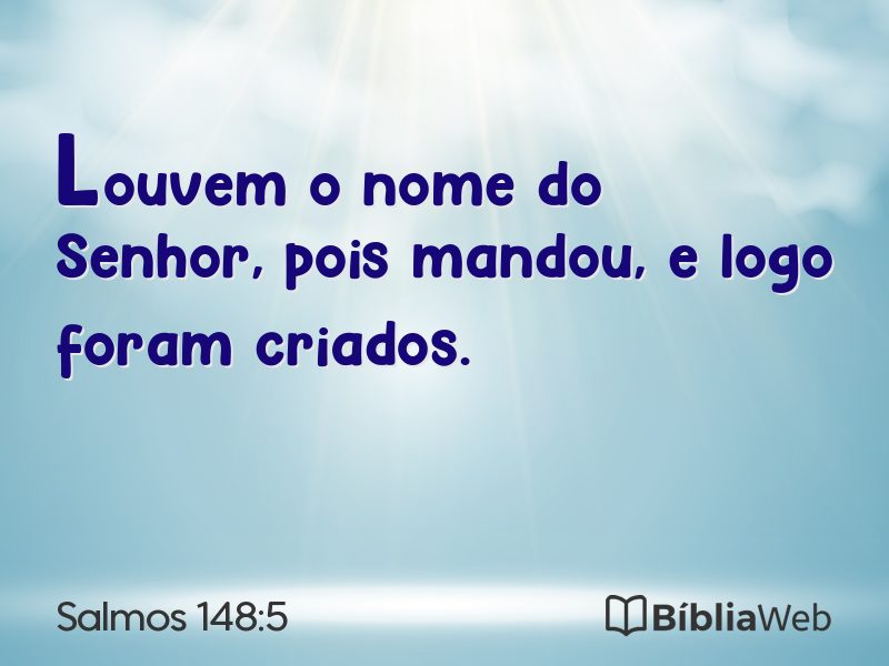 Salmos 148:5 em imagem para compartilhar