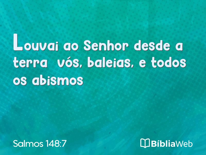 Salmos 148:7 em imagem para compartilhar