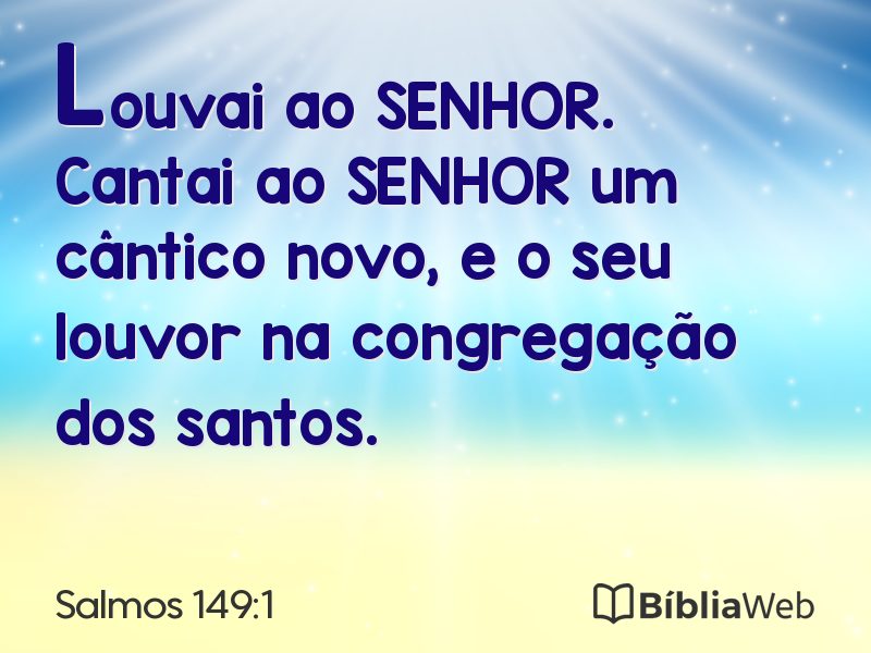 Salmos 149:1 em imagem para compartilhar