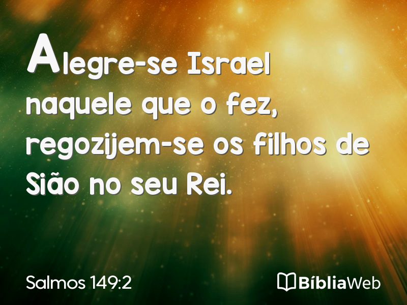 Salmos 149:2 em imagem para compartilhar