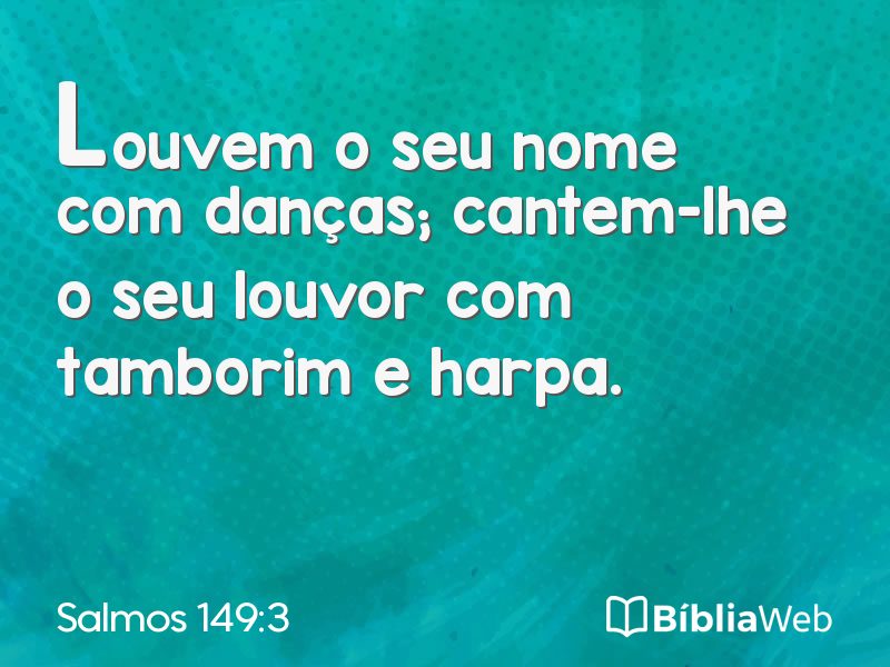 Salmos 149:3 em imagem para compartilhar