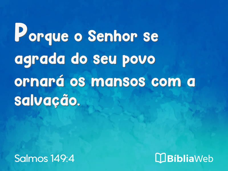 Salmos 149:4 em imagem para compartilhar