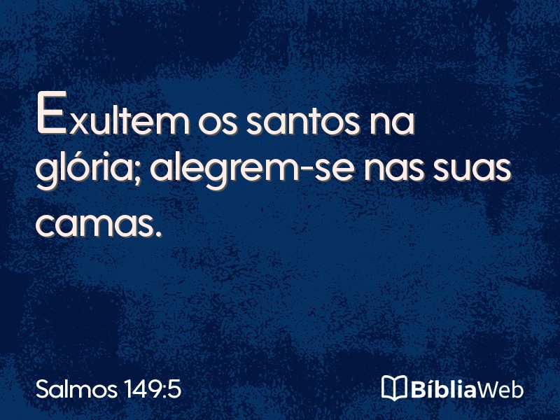 Salmos 149:5 em imagem para compartilhar
