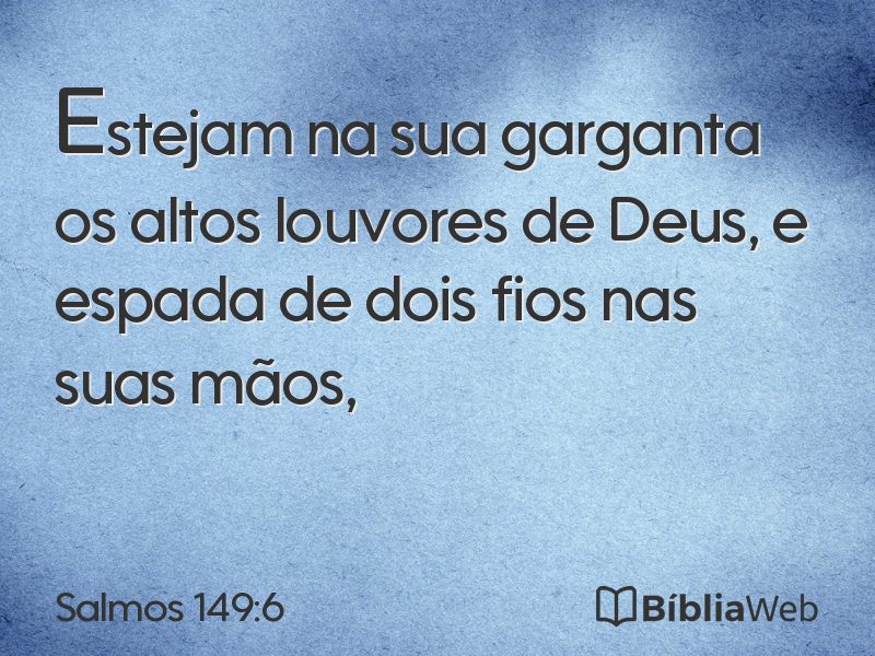 Salmos 149:6 em imagem para compartilhar