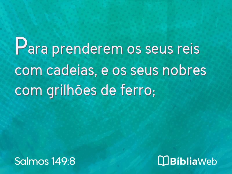 Salmos 149:8 em imagem para compartilhar
