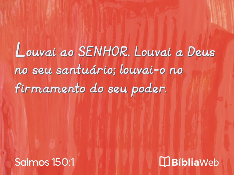 Salmos 150:1 em imagem para compartilhar