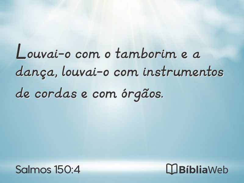 Salmos 150:4 em imagem para compartilhar