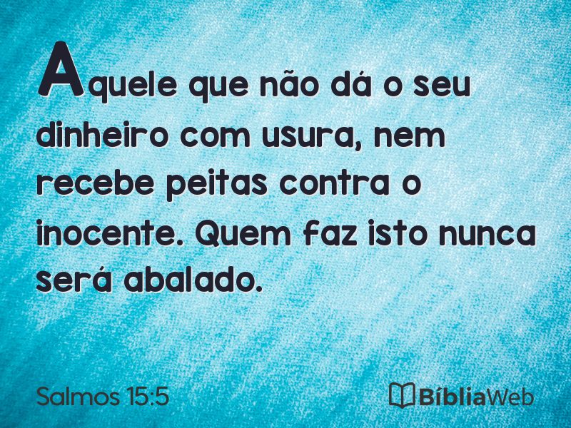 Salmos 15:5 em imagem para compartilhar