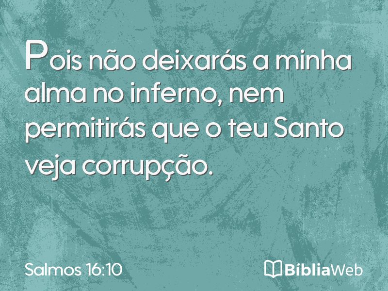 Salmos 16:10 em imagem para compartilhar
