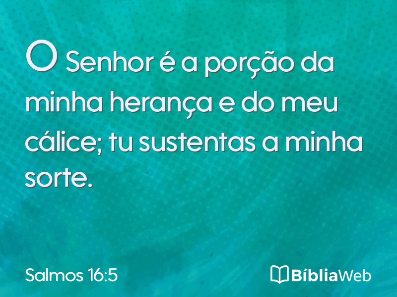 Salmos 16:5 em imagem para compartilhar
