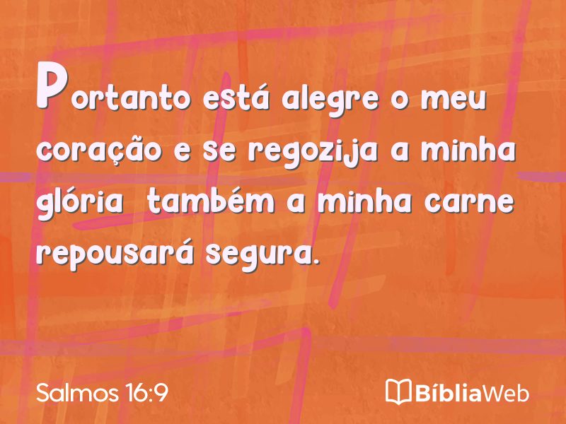 Salmos 16:9 em imagem para compartilhar
