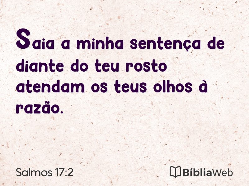 Salmos 17:2 em imagem para compartilhar