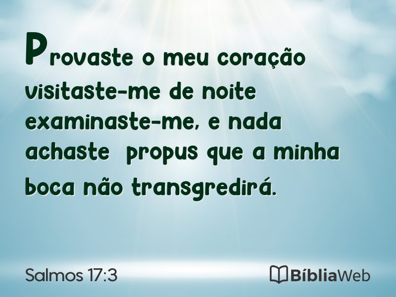 Salmos 17:3 em imagem para compartilhar