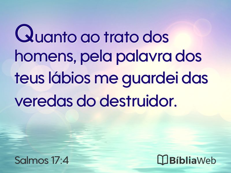 Salmos 17:4 em imagem para compartilhar