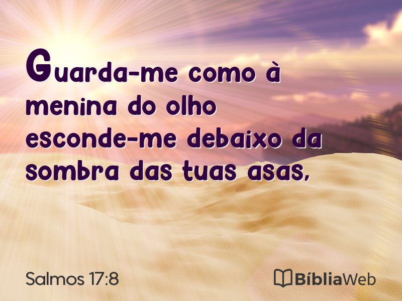 Salmos 17:8 em imagem para compartilhar