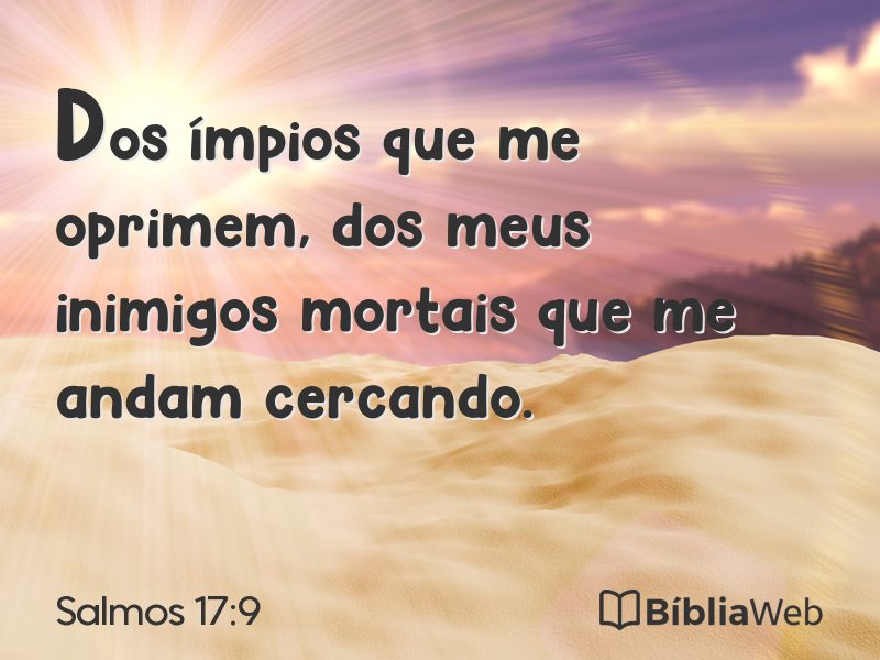Salmos 17:9 em imagem para compartilhar