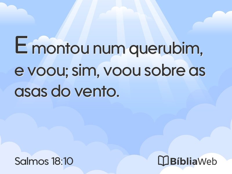 Salmos 18:10 em imagem para compartilhar