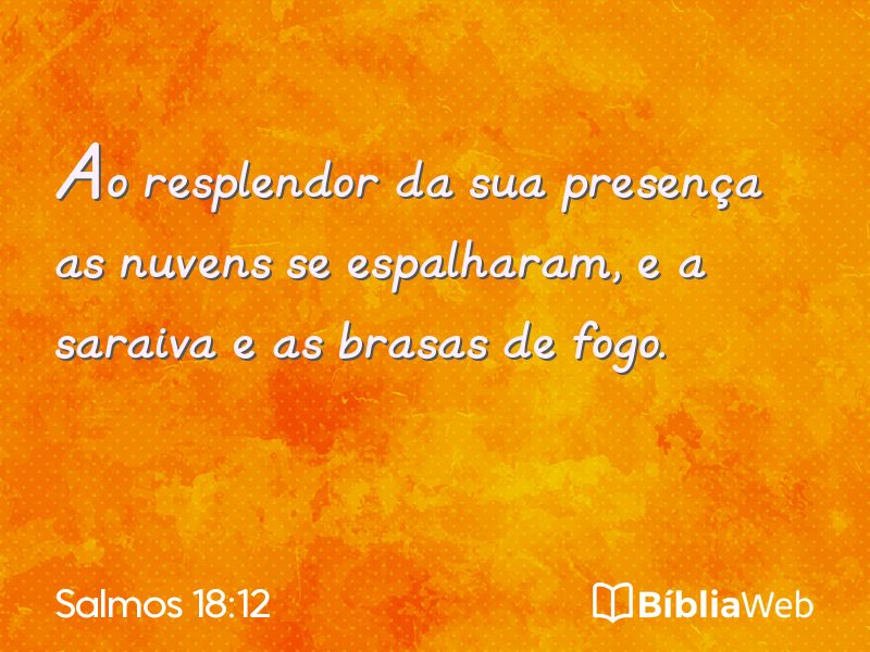 Salmos 18:12 em imagem para compartilhar