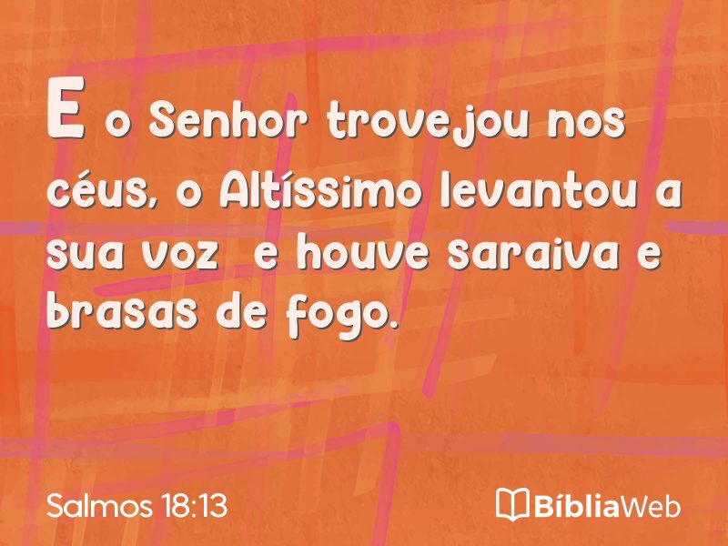 Salmos 18:13 em imagem para compartilhar