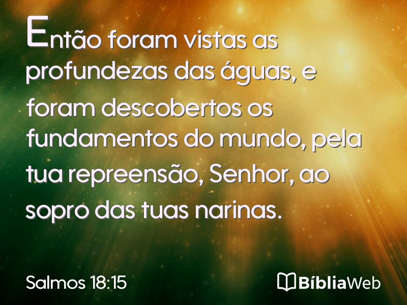 Salmos 18:15 em imagem para compartilhar