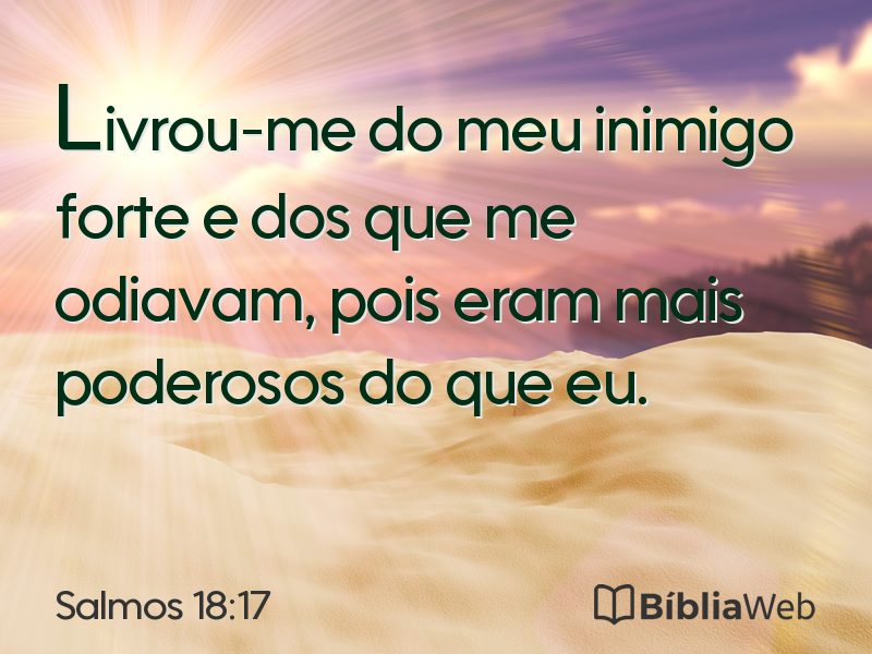 Salmos 18:17 em imagem para compartilhar