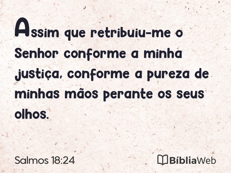 Salmos 18:24 em imagem para compartilhar