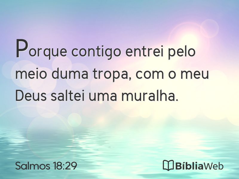 Salmos 18:29 em imagem para compartilhar