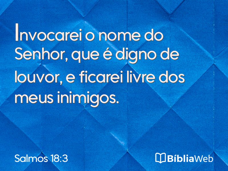 Salmos 18:3 em imagem para compartilhar