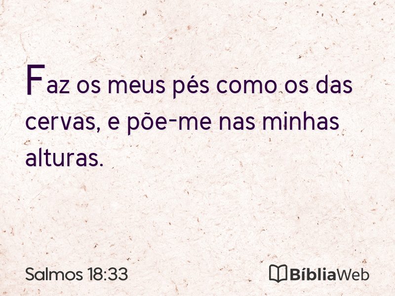Salmos 18:33 em imagem para compartilhar