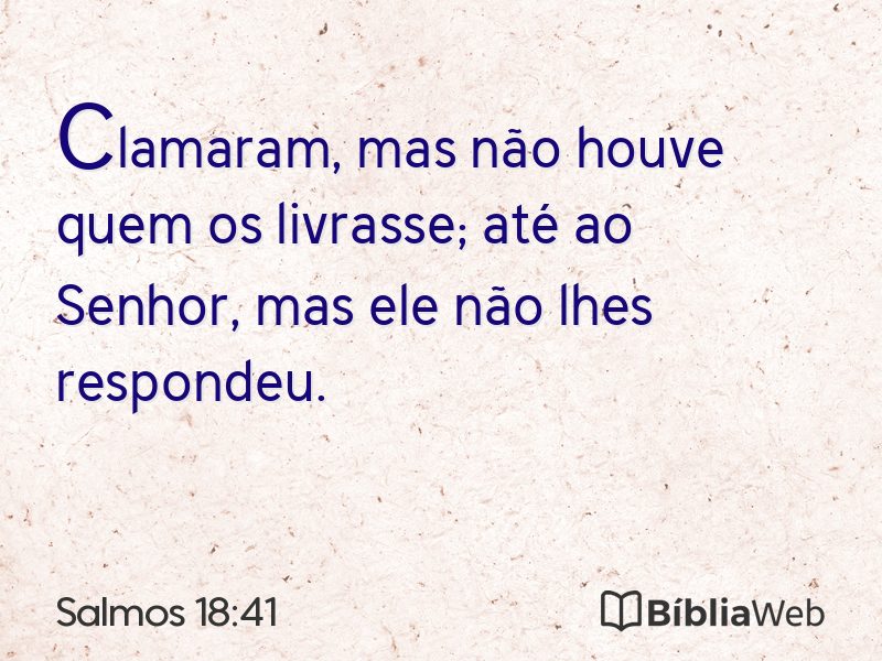 Salmos 18:41 em imagem para compartilhar
