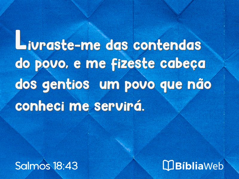 Salmos 18:43 em imagem para compartilhar