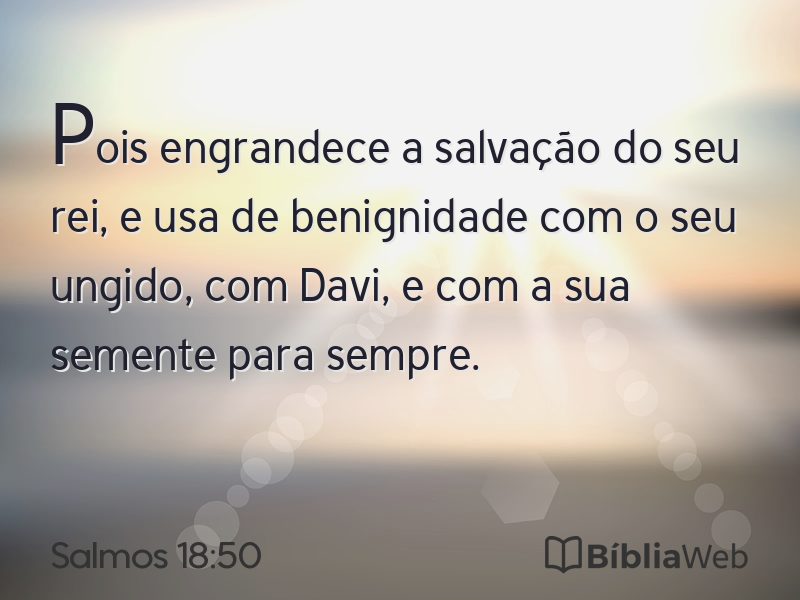 Salmos 18:50 em imagem para compartilhar