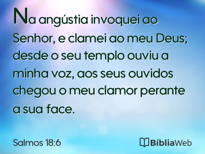 Salmos 18:6 em imagem para compartilhar