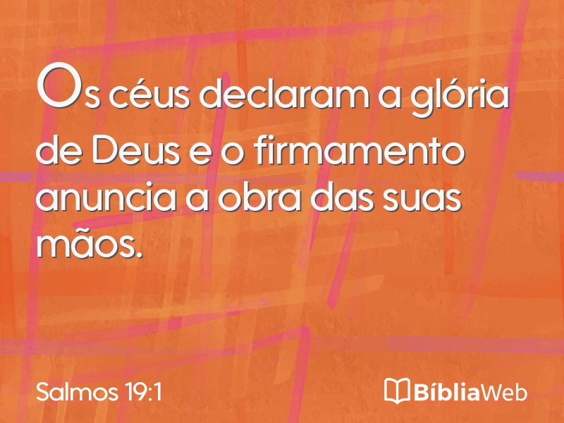Salmos 19:1 em imagem para compartilhar