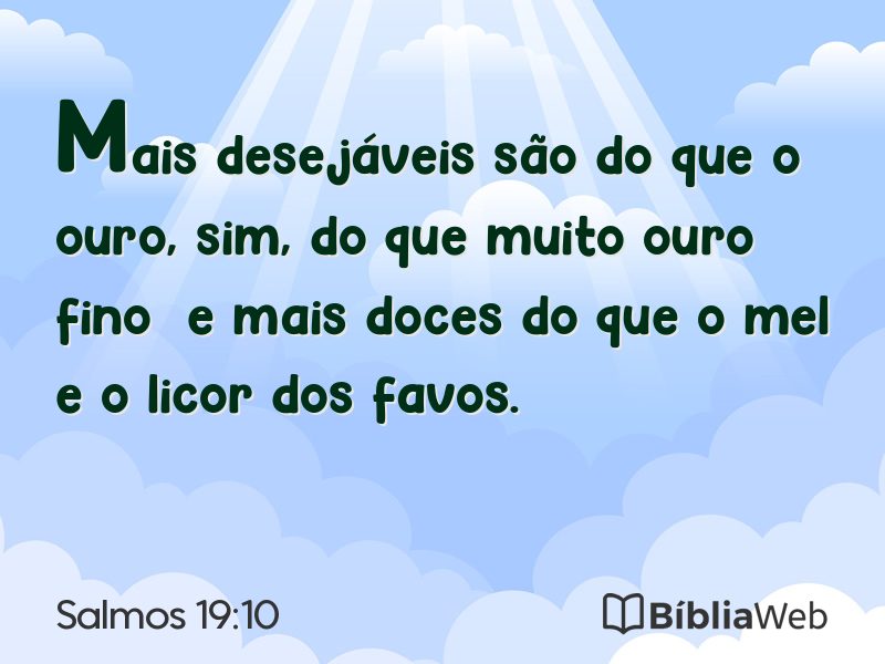 Salmos 19:10 em imagem para compartilhar