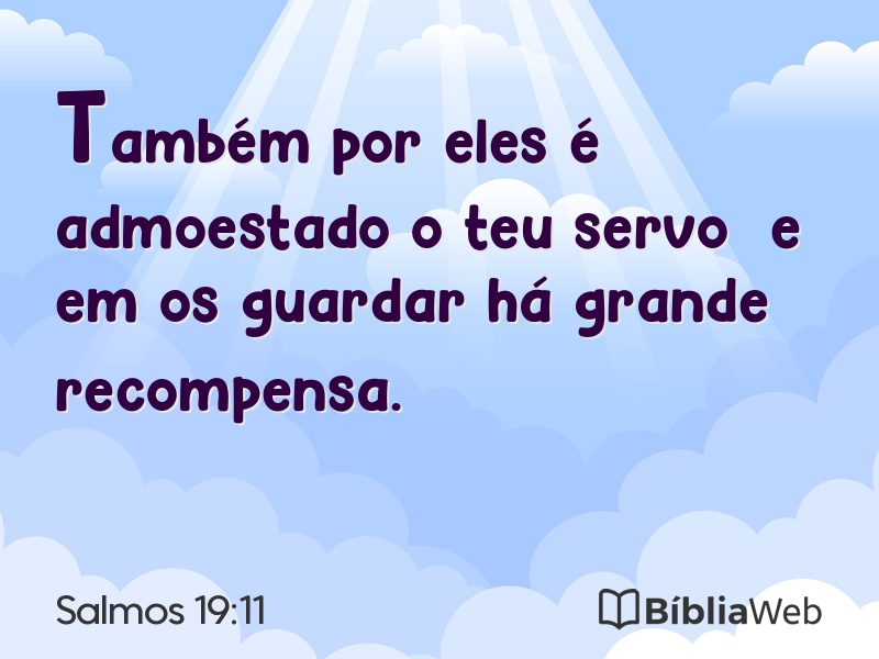 Salmos 19:11 em imagem para compartilhar
