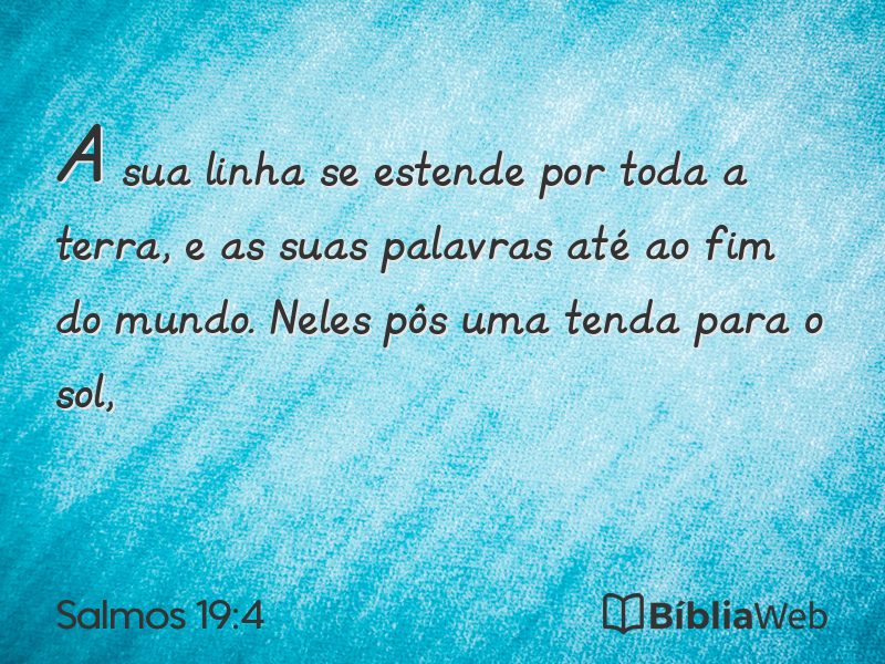 Salmos 19:4 em imagem para compartilhar