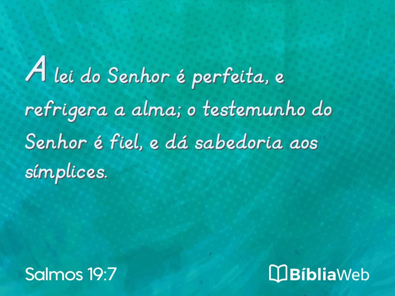 Salmos 19:7 em imagem para compartilhar