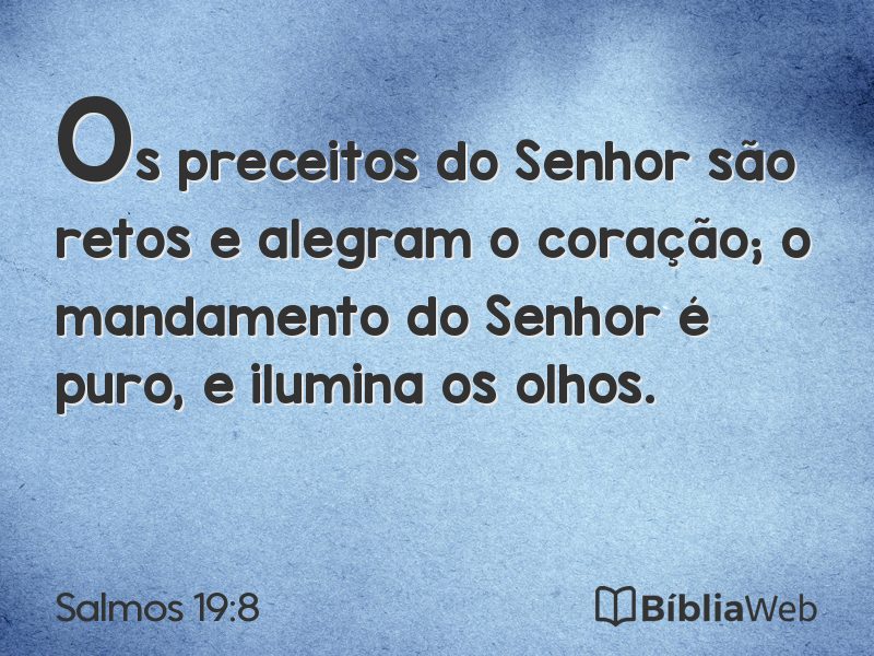 Salmos 19:8 em imagem para compartilhar